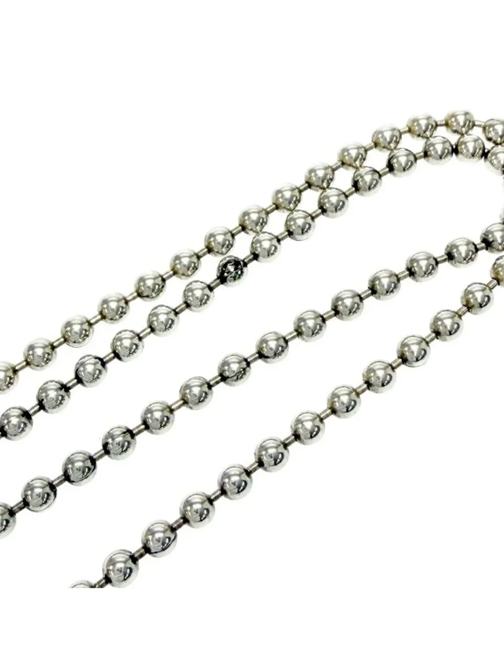 Tiffany & Co Silver 1837 Dog Tag Ball Chain Necklace